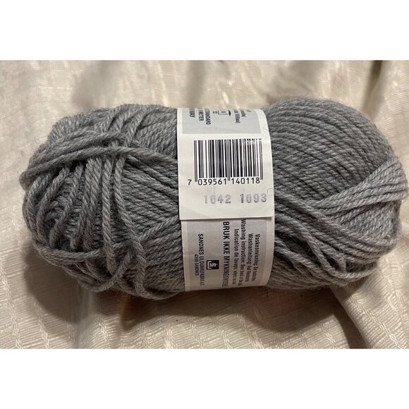 1 Skein Sandnes Garn Smart Superwash Wool Yarn DK Wt. 1042 1098 Lt. Gray - Picture 4 of 7